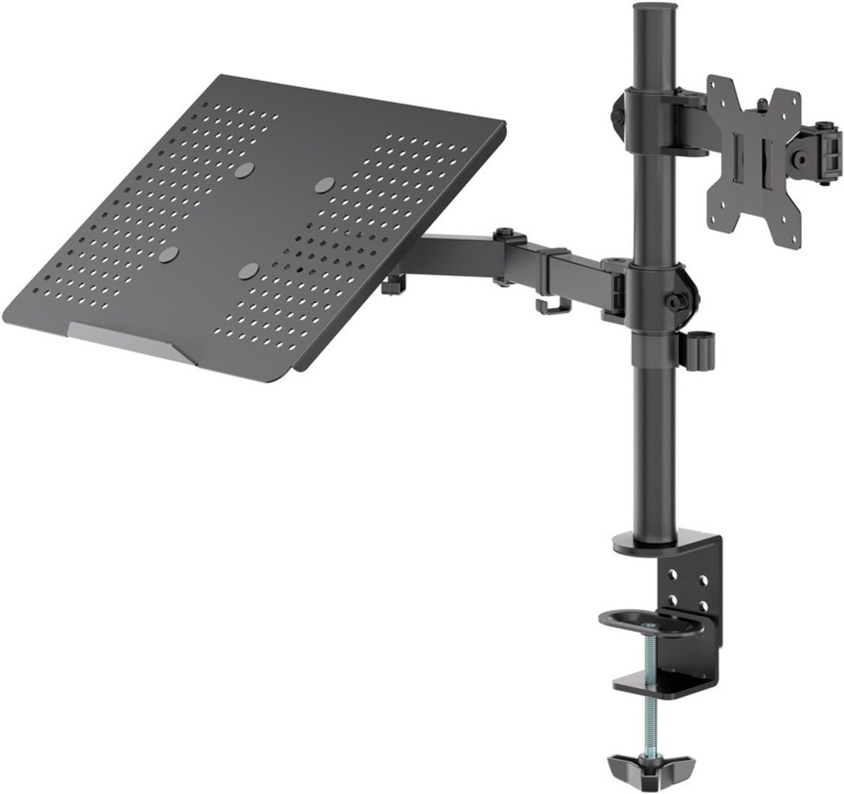 Goobay Monitorbeugel Met Laptoparm 17-27 tot Bureausteun
