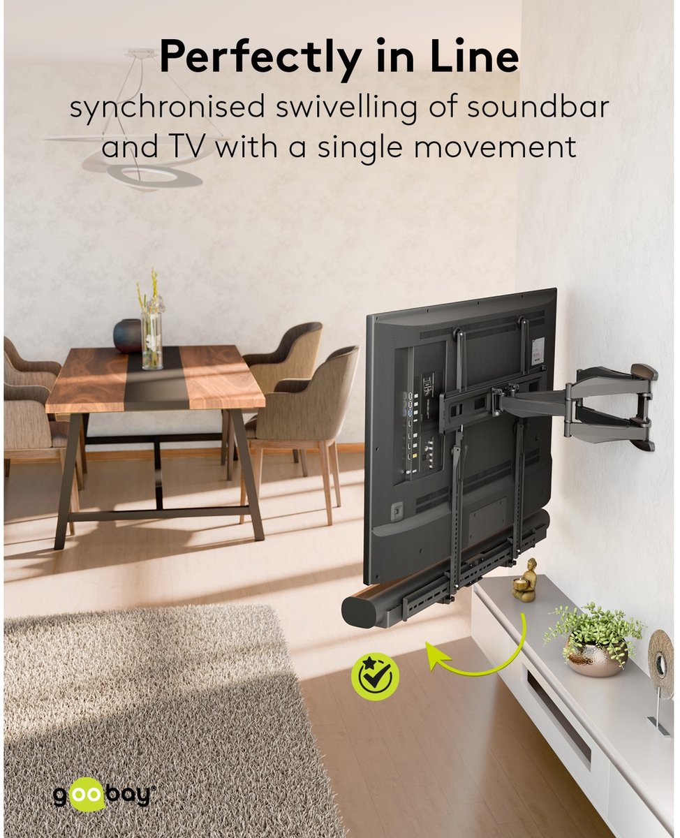 Goobay soundbar beugel voor tv toeste 3 orig - Goobay Soundbar Beugel Voor Tv-Toestellen VESA-adapter (zwart)