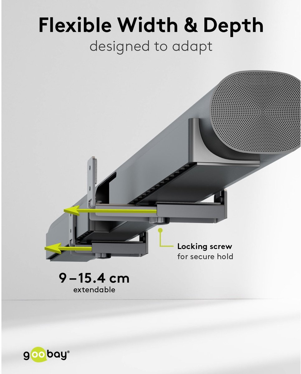 Goobay soundbar muurbeugel universal 4 orig - Goobay Soundbar Muurbeugel (zwart)