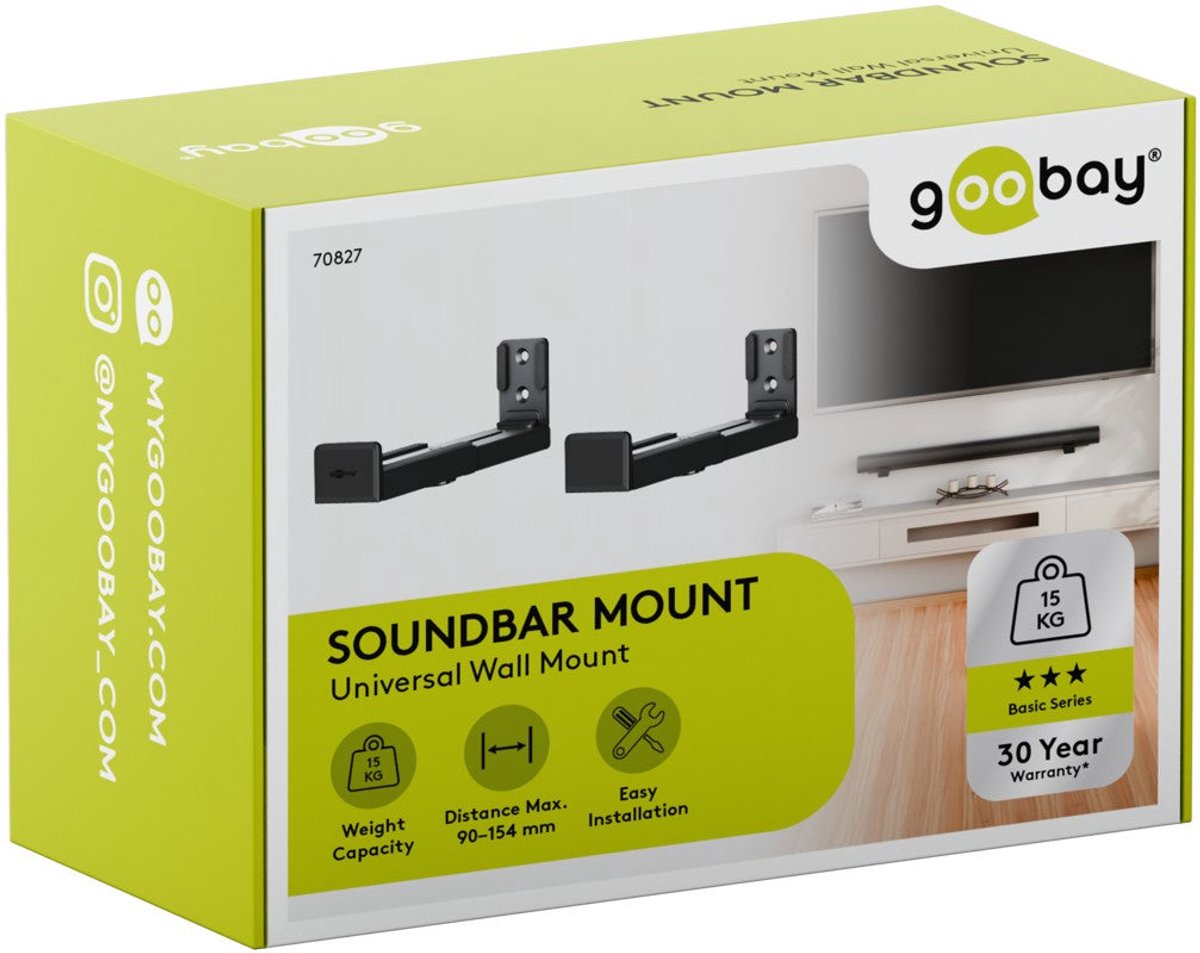 Goobay soundbar muurbeugel universal 6 orig - Goobay Soundbar Muurbeugel (zwart)