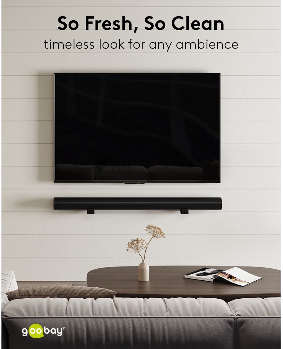 Goobay soundbar muurbeugel universal 7 orig - Goobay Soundbar Muurbeugel (zwart)