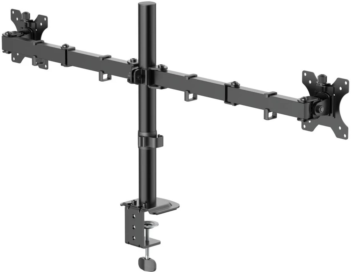 Hama monitorarm 2 monitoren in hoog 9554339 4 orig - Hama Monitorarm 2 voor 2 schermen tot 35" Bureausteun (zwart)