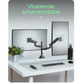 Icy box ib ms702 t monitorarm 5 orig - ICY BOX IB-MS702-T voor 2 schermen tot 57" Bureausteun (zwart)