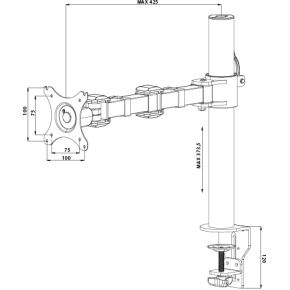 Iiyama ds1001c b1 bureausteun arm mon 2 orig - iiyama DS1001C-B1 tot 32" Bureausteun