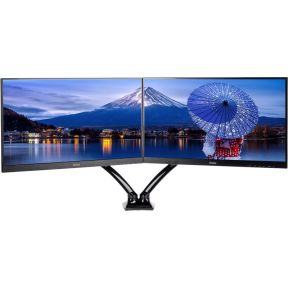 Iiyama dubbele gasveer monitorarm ds3 2 orig - iiyama Dubbele gasveer voor 2 schermen tot 27" Bureausteun (zwart)