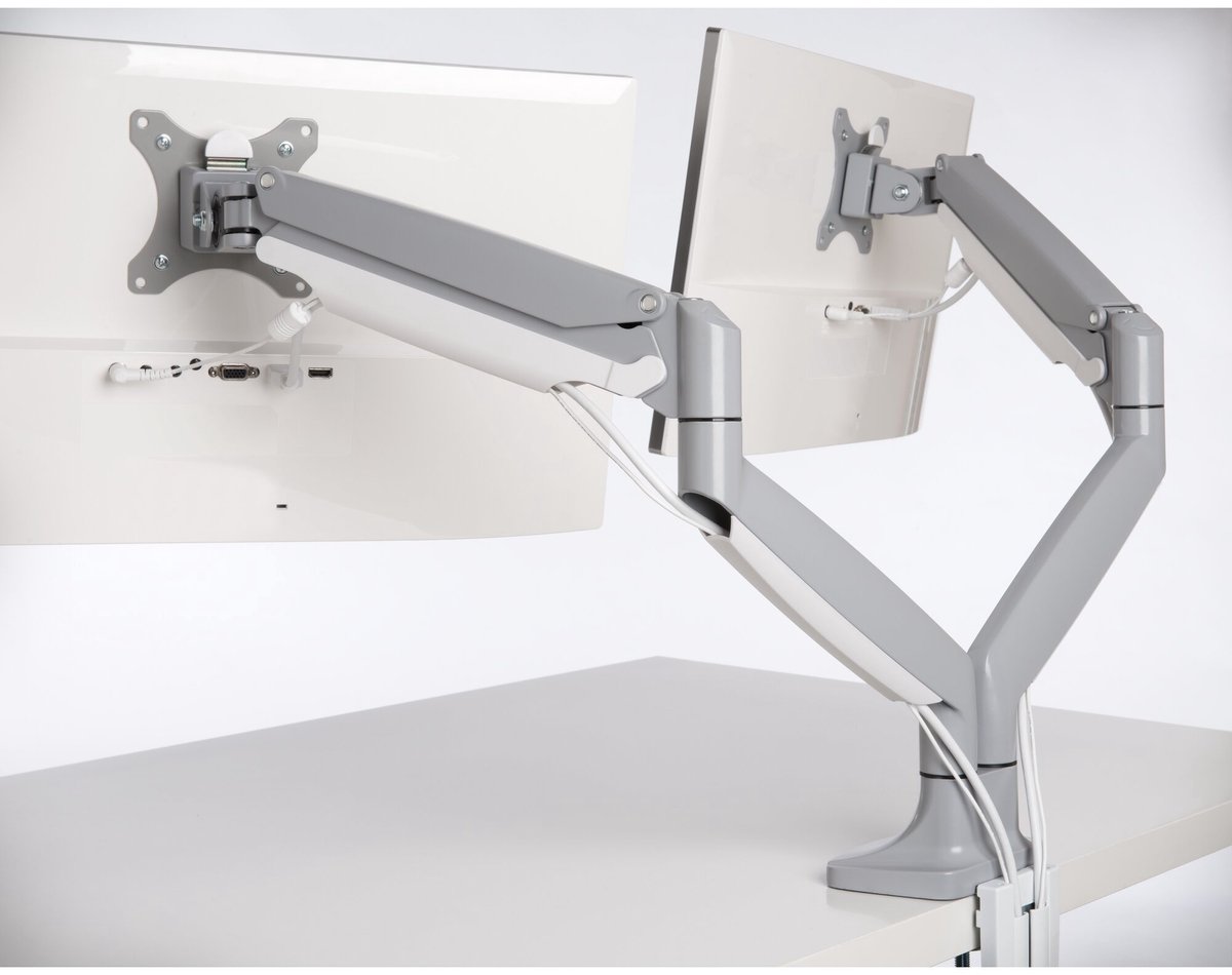 Kensington smartfit one touch dubbele mon 3 orig - Kensington Smartfit voor 2 schermen tot 32" Bureausteun (grijs)