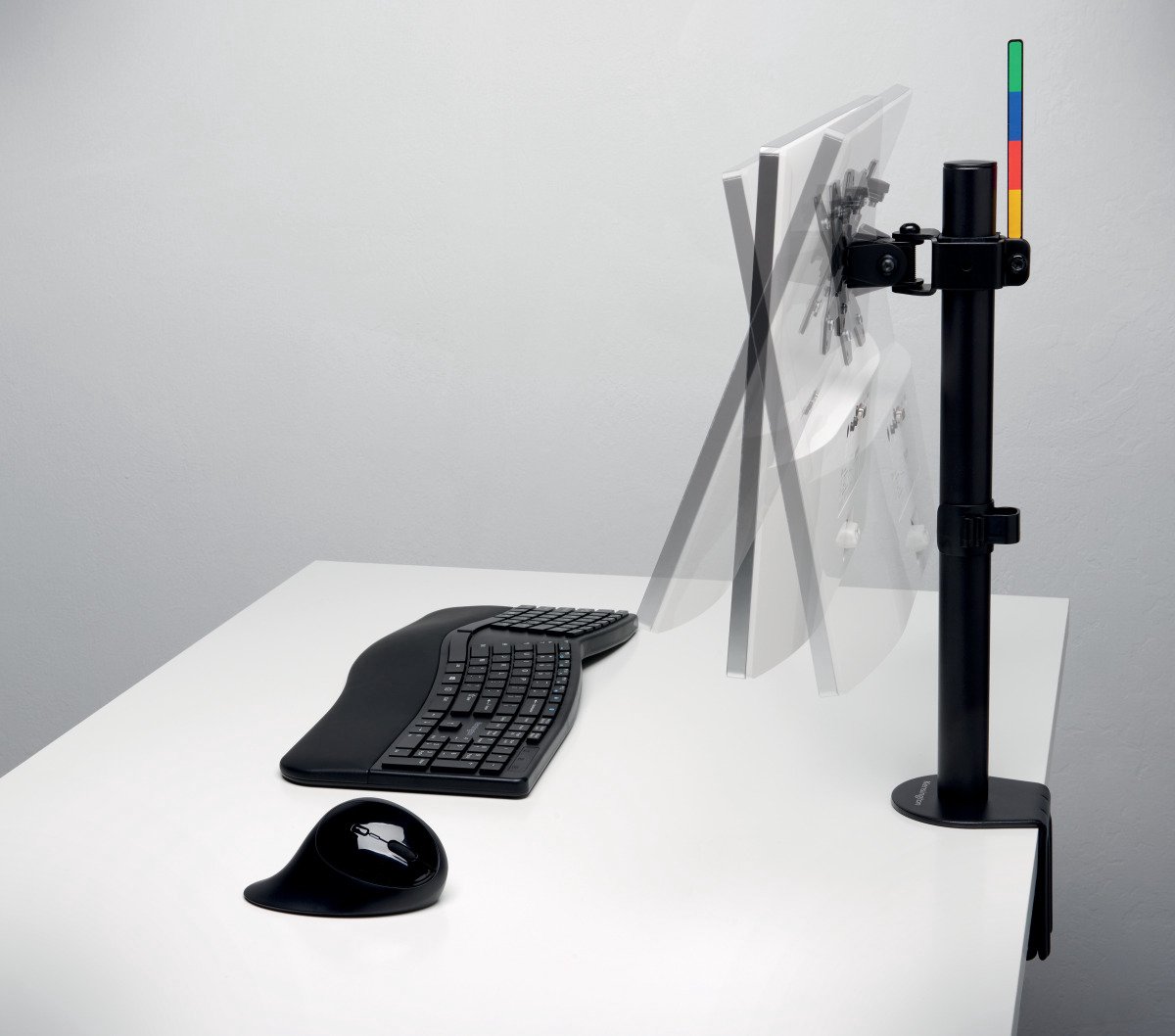 Kensington smartfit space saving single m 6 orig - Kensington Space-Saving Single tot 32" Bureausteun (zwart)