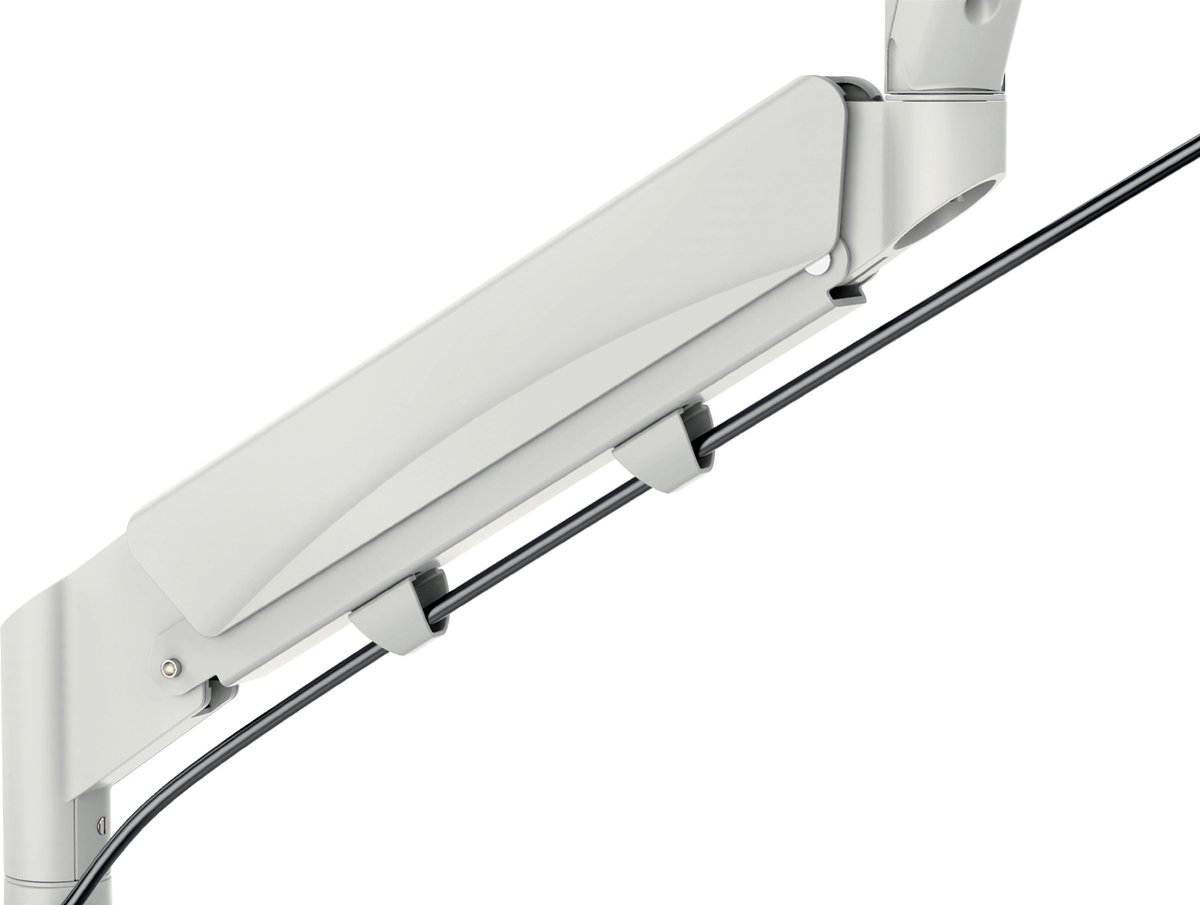 Leitz ergo ruimtebesparende dubbele 9554412 7 orig - Leitz Ergo voor 2 schermen tot 32" Bureausteun (grijs)