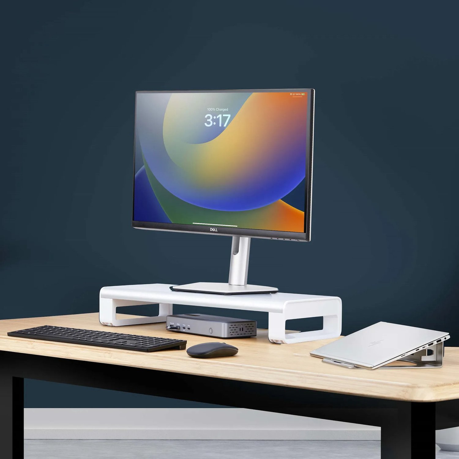 Lessenaar startech 1mfsw monitor riser 9 orig - Lessenaar Startech 1Mfsw-Monitor-Riser Monitorstandaard (wit)