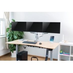 Logilink bp0052 32 metallic flat panel 3 orig - Logilink BP0052 voor 3 schermen tot 32" Bureausteun (zilver)