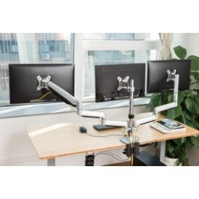 Logilink bp0052 32 metallic flat panel 4 orig - Logilink BP0052 voor 3 schermen tot 32" Bureausteun (zilver)