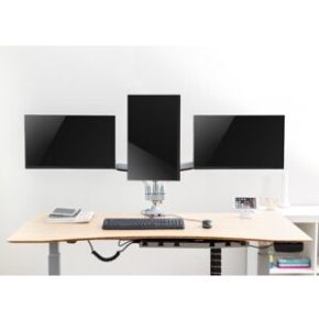 Logilink bp0052 32 metallic flat panel 5 orig - Logilink BP0052 voor 3 schermen tot 32" Bureausteun (zilver)