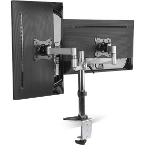 Logilink bp0077 flat panel bureau steun 3 orig - Logilink BP0077 voor 2 schermen tot 27" Bureausteun (zwart)