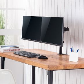 Logilink bp0098 monitorarm 2x32 4 orig - Logilink BP0098 voor 2 schermen tot 32" Bureausteun (zwart)