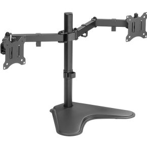 Logilink bp0099 dual monitor arm staand 2 orig - LogiLink Bp0099 voor 2 schermen tot 32" Monitorstandaard (zwart)