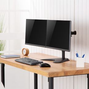 Logilink bp0099 dual monitor arm staand 4 orig - LogiLink Bp0099 voor 2 schermen tot 32" Monitorstandaard (zwart)