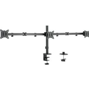 Logilink bp0173 flat panel bureau steun 2 orig - Logilink BP0173 voor 3 schermen tot 27" Bureausteun (zwart)