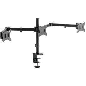 Logilink bp0173 flat panel bureau steun 4 orig - Logilink BP0173 voor 3 schermen tot 27" Bureausteun (zwart)