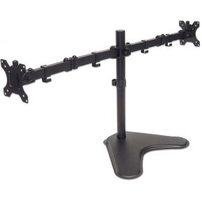 Manhattan 461559 32 vrijstaand zwart fla 2 orig - Manhattan 461559 voor 2 schermen tot 32" Monitorstandaard (zwart)