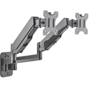 Manhattan 461627 flat panel muur steun 8 4 orig - Manhattan 461627 voor 2 schermen tot 32" Muurbeugel (zwart)