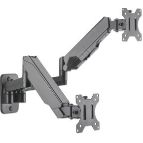 Manhattan 461627 flat panel muur steun 8 5 orig - Manhattan 461627 voor 2 schermen tot 32" Muurbeugel (zwart)