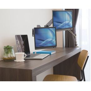 Manhattan 461627 flat panel muur steun 8 6 orig - Manhattan 461627 voor 2 schermen tot 32" Muurbeugel (zwart)