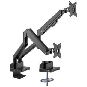 Manhattan 461887 flat panel bureau steun 3 orig - Manhattan 461887 voor 2 schermen tot 32" Bureausteun (zwart)