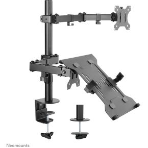 Neomounts 32 klem monitor en laptoparm z 4 orig - Neomounts FPMA-D550NOTEBOOK laptop en tot 32" Bureausteun (zwart)