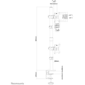 Neomounts 32 monitorarm voor 2 schermen 4 orig - Neomounts Fpma-D550Dvblack voor 2 schermen tot 32" Bureausteun (zwart)