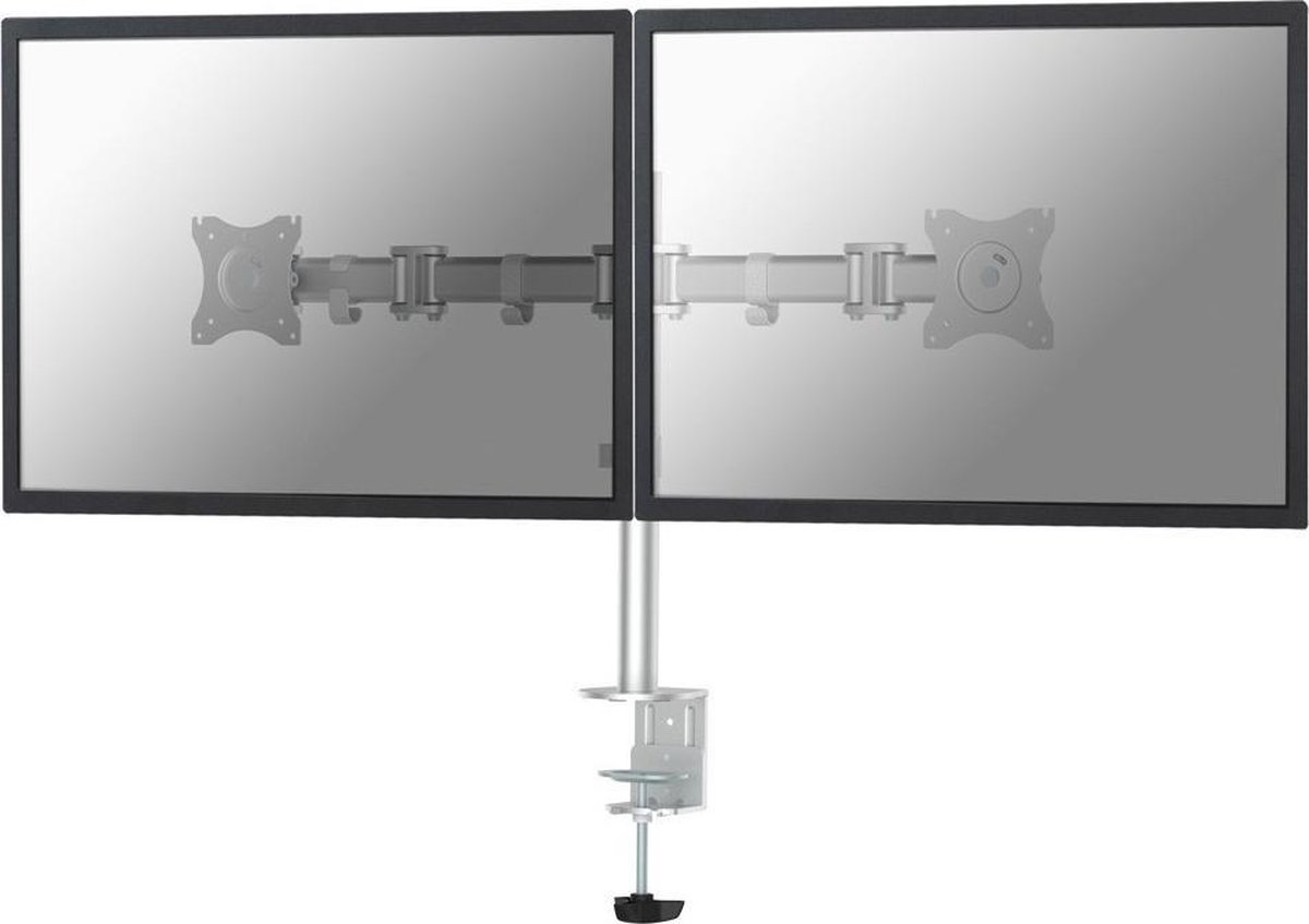 Neomounts bureausteun nm d135dsilver bev 4 orig - Neomounts Nm-D135Dsilver tot 27" Bureausteun (zilver)