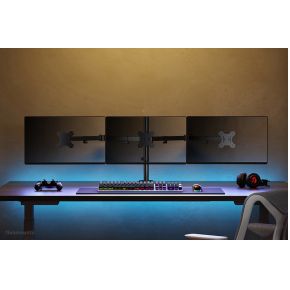 Neomounts flatscreen bureausteun fpma d5 8 orig - Neomounts Fpma-D550D3Black voor 3 schermen tot 27" Bureausteun (zwart)