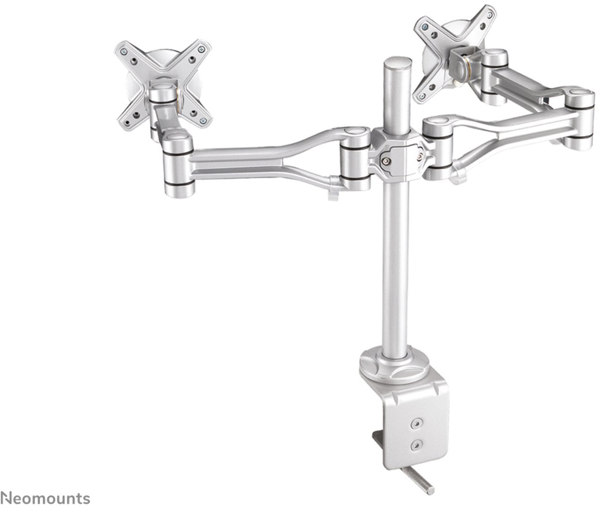 Neomounts fpma d1030d monitorarm 2 scher 2 orig - Neomounts Fpma-D1030D voor 2 schermen tot 24" Bureausteun (zilver)