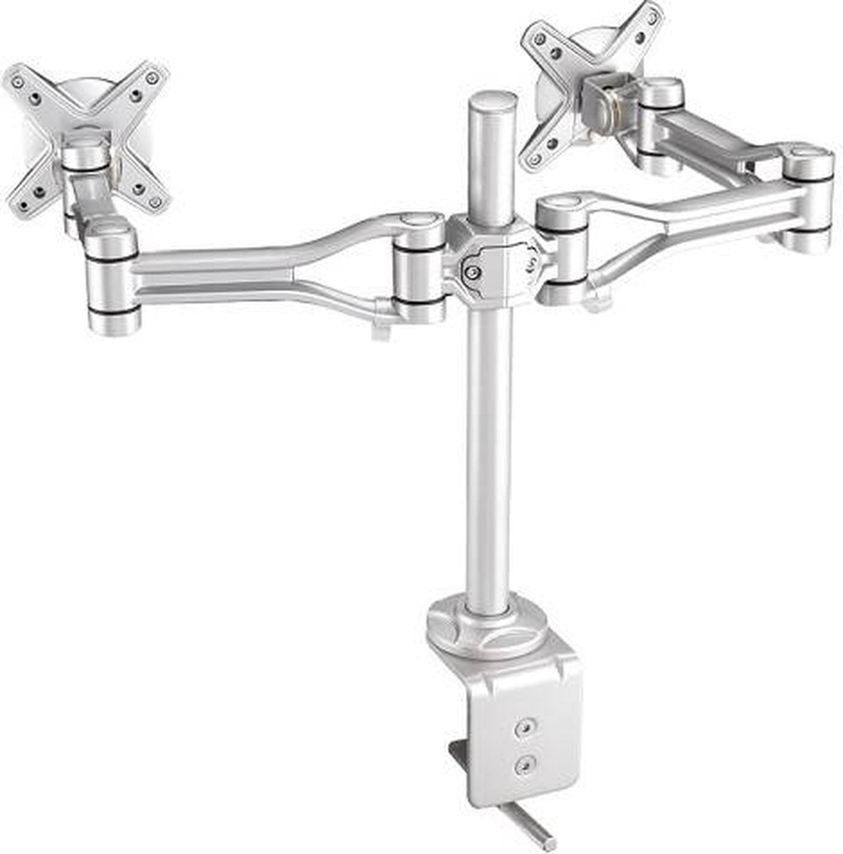 Neomounts fpma d1030d monitorarm 2 scher 3 orig - Neomounts Fpma-D1030D voor 2 schermen tot 24" Bureausteun (zilver)
