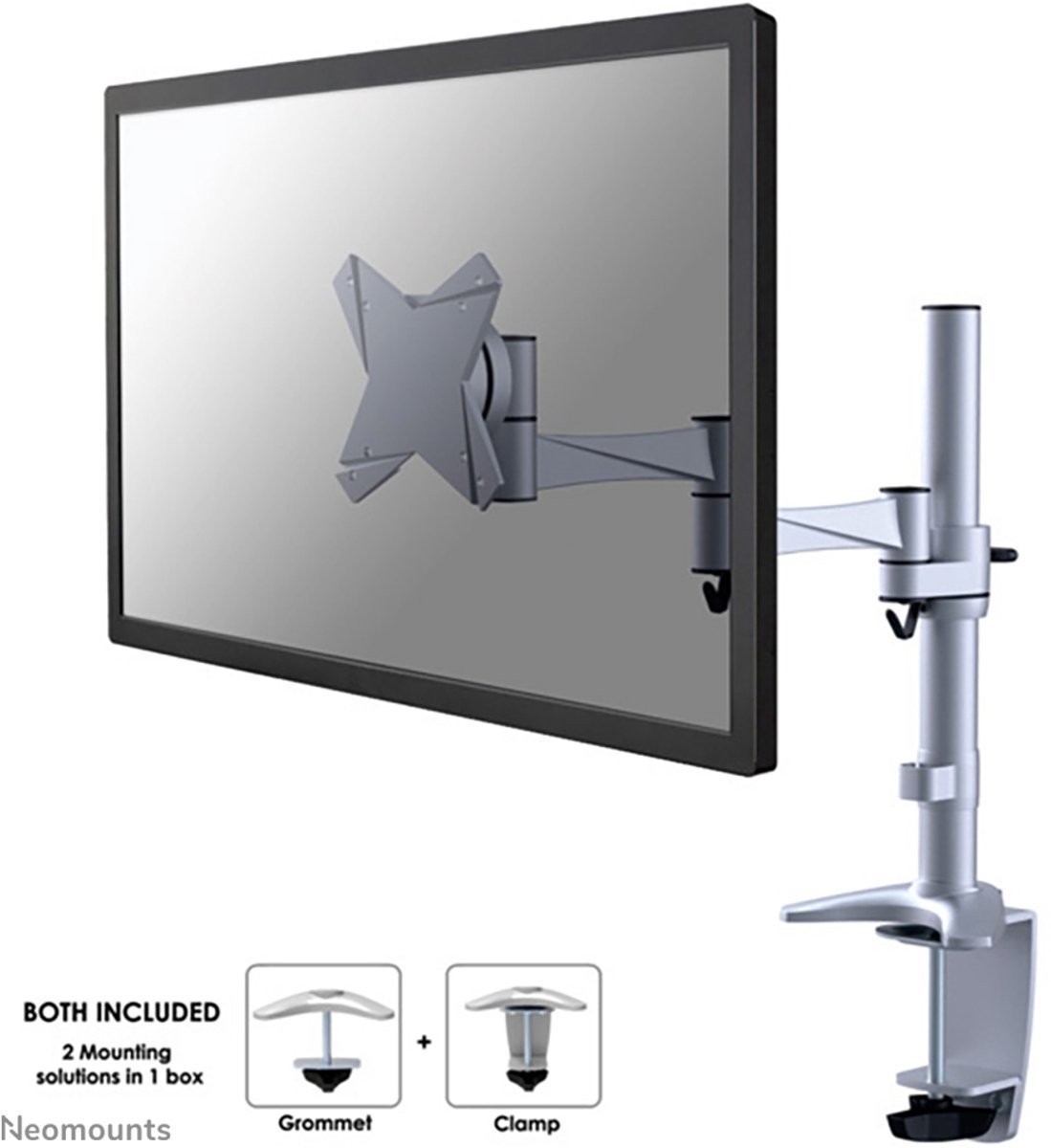 Neomounts fpma d1330silver monitorarm 1