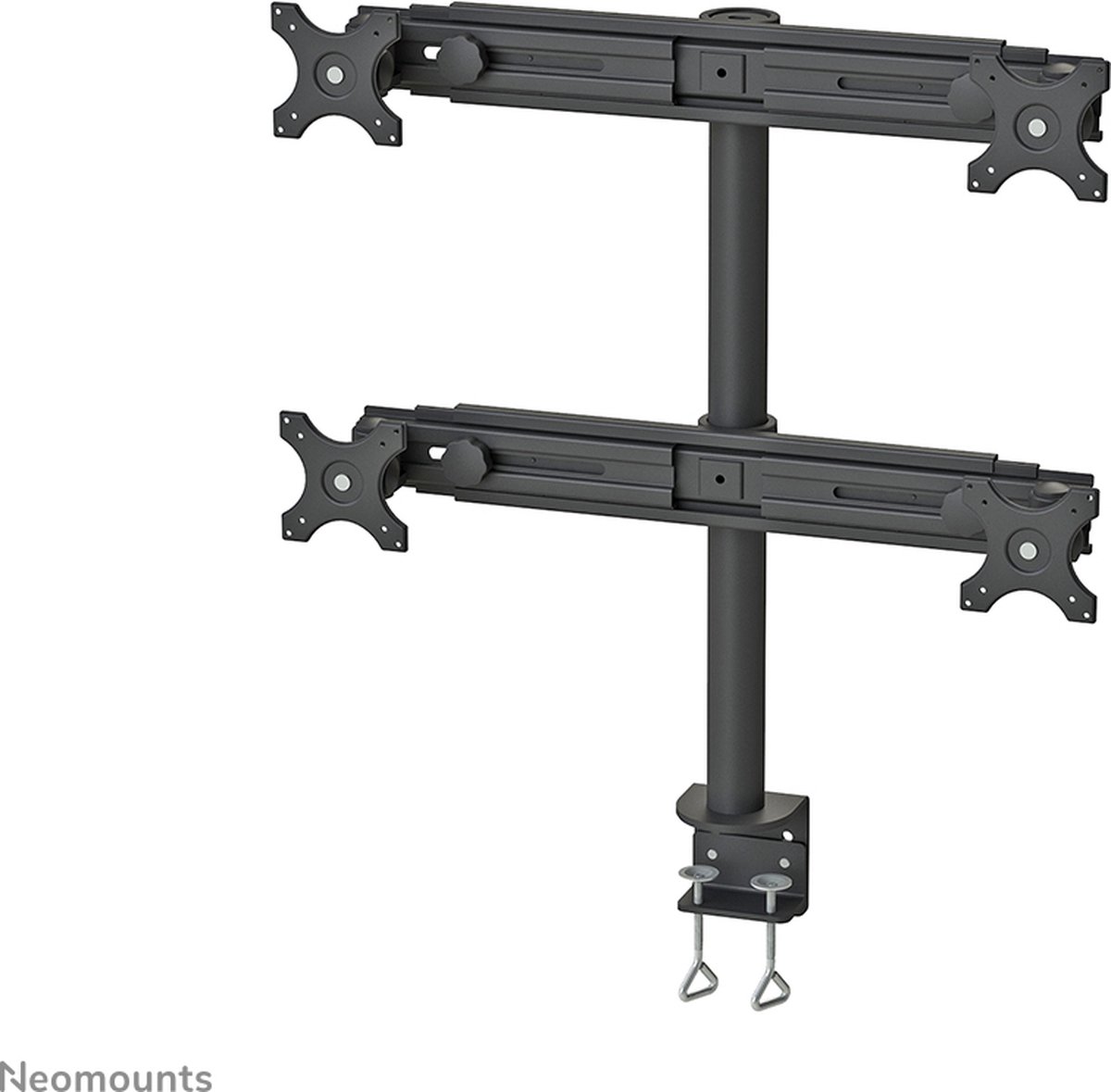 Neomounts fpma d700d4 monitorarm 4 scher 3 orig - Neomounts Fpma-D700D4 voor 4 schermen tot 30" Bureausteun (zwart)