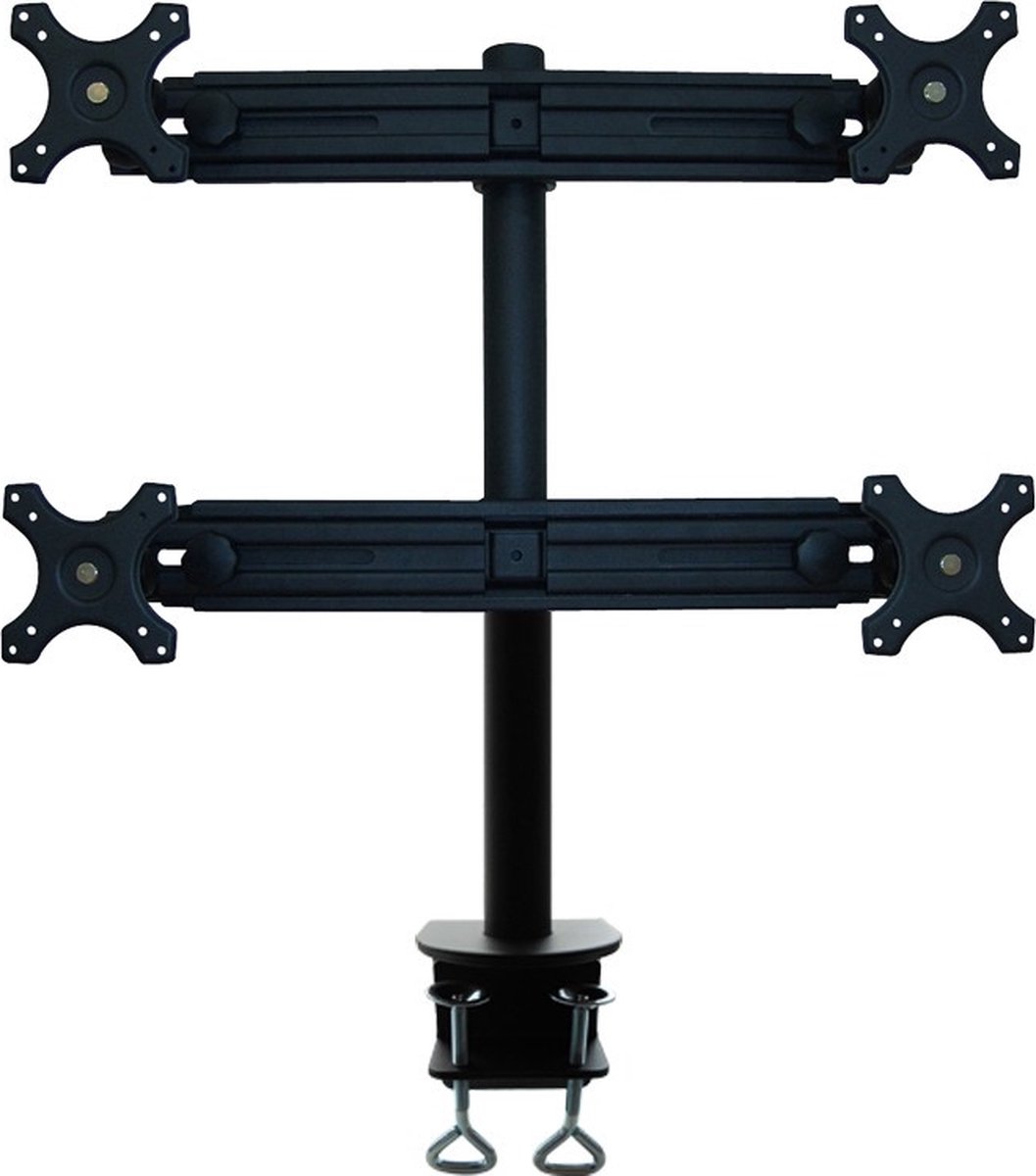 Neomounts fpma d700d4 monitorarm 4 scher 6 orig - Neomounts Fpma-D700D4 voor 4 schermen tot 30" Bureausteun (zwart)