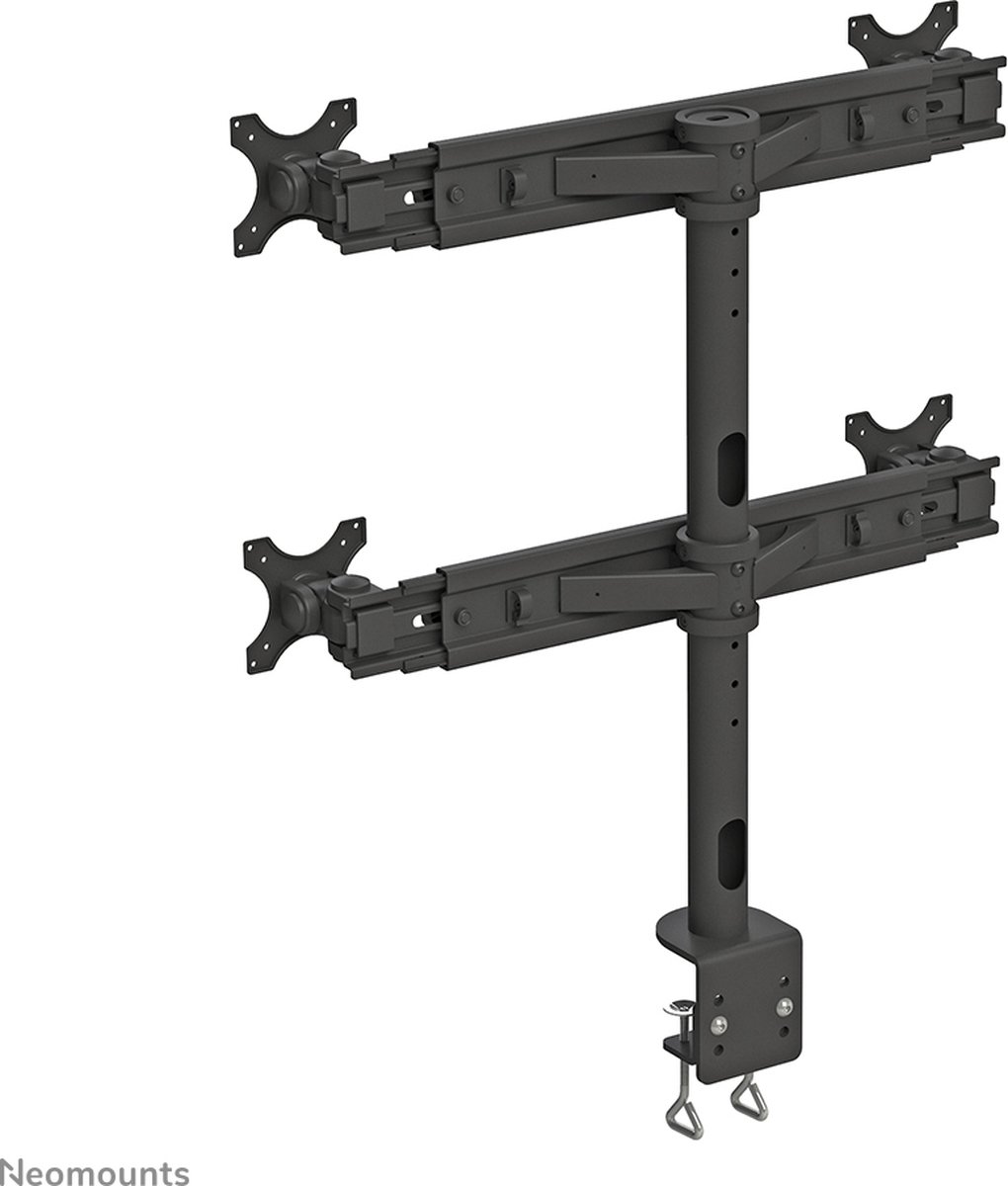 Neomounts fpma d700d4 monitorarm 4 scher 7 orig - Neomounts Fpma-D700D4 voor 4 schermen tot 30" Bureausteun (zwart)