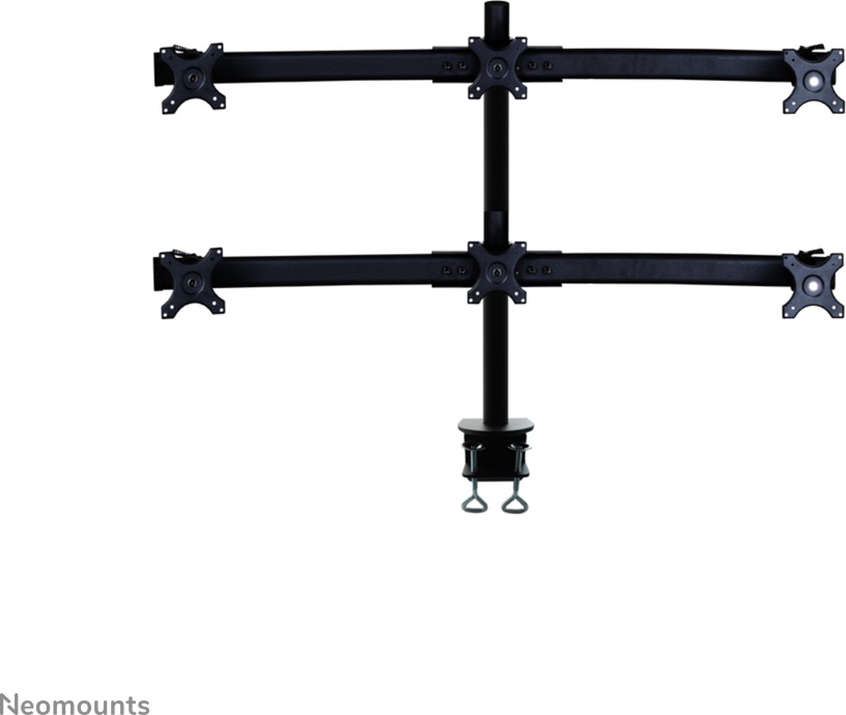 Neomounts fpma d700d6 bevestiging 4 orig - Neomounts FPMA-D700D6 voor 6 schermen tot 27" Bureausteun (zwart)