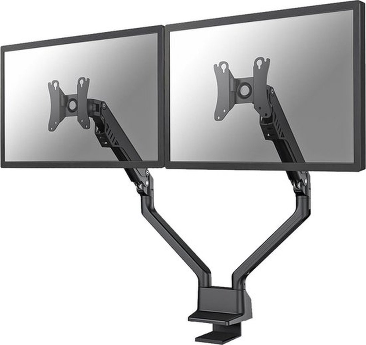 Neomounts fpma d750dblack2 monitorarm 2 3 orig - Neomounts Fpma-D750Dblack2 voor 2 schermen tot 32" Bureausteun (zwart)