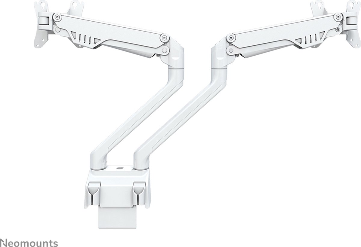 Neomounts fpma d750dwhite2 monitorarm 2 4 orig - Neomounts Fpma-D750Dwhite2 voor 2 schermen tot 32" Bureausteun (wit)
