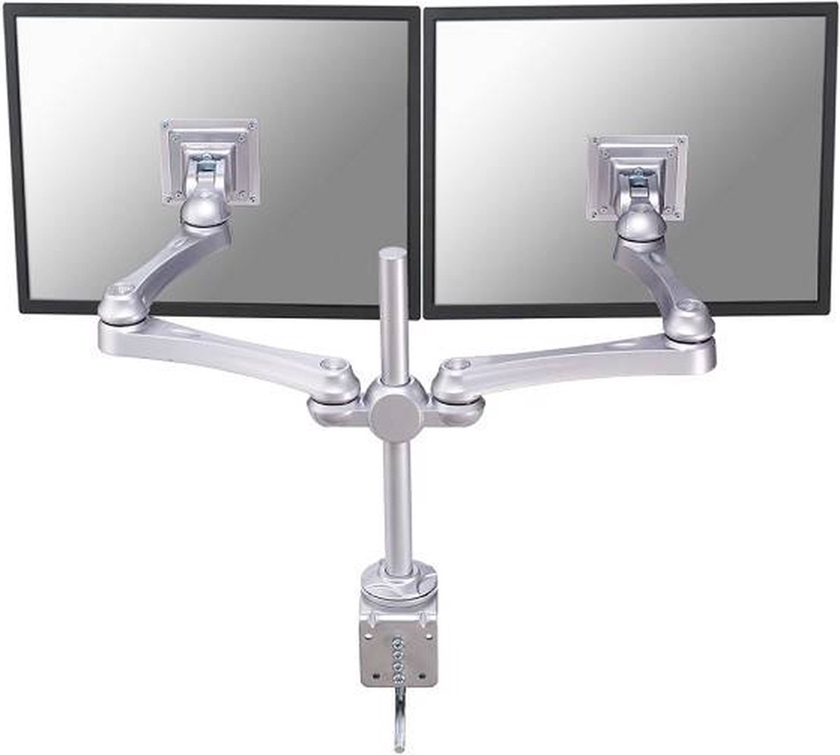 Neomounts fpma d930d monitorarm 2 scherm 10 orig - Neomounts Fpma-D930D voor 2 schermen tot 30" Bureausteun (zilver)