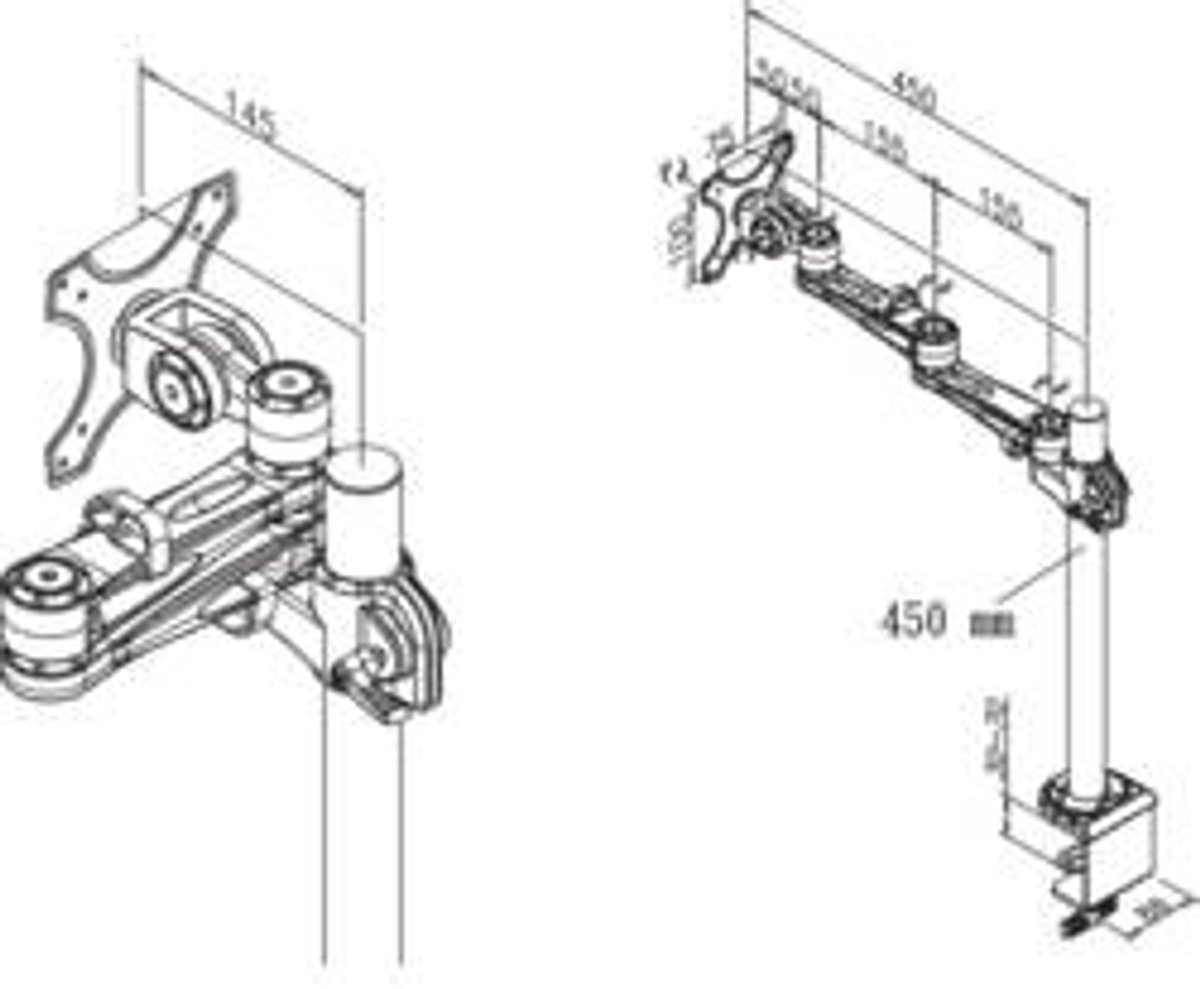 Neomounts fpma d935 monitorarm 1 scherm 4 orig - Neomounts Fpma-D935 Monitorarm 1 Scherm tot 30" Bureausteun (zilver)