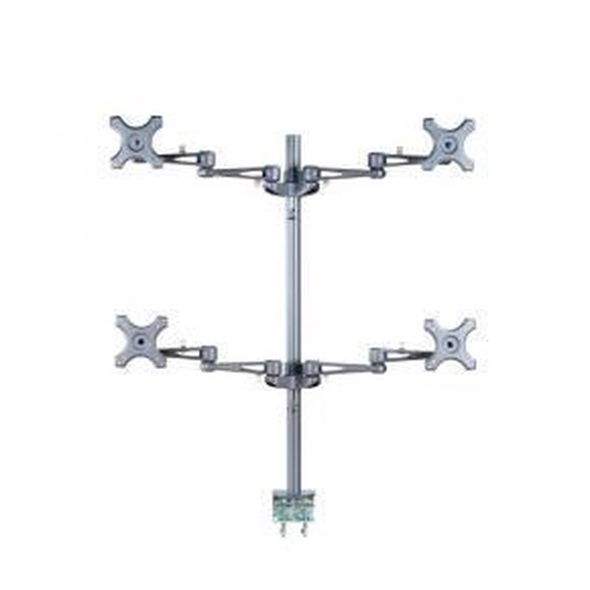 Neomounts fpma d935d4 monitorarm 4 scher 5 orig - Neomounts Fpma-D935D4 voor 4 schermen tot 27" Bureausteun (zilver)