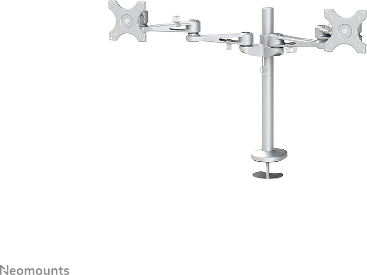 Neomounts fpma d935dg monitorarm 2 scher 2 orig - Neomounts Fpma-D935Dg voor 2 schermen tot 27" Bureausteun (zilver)
