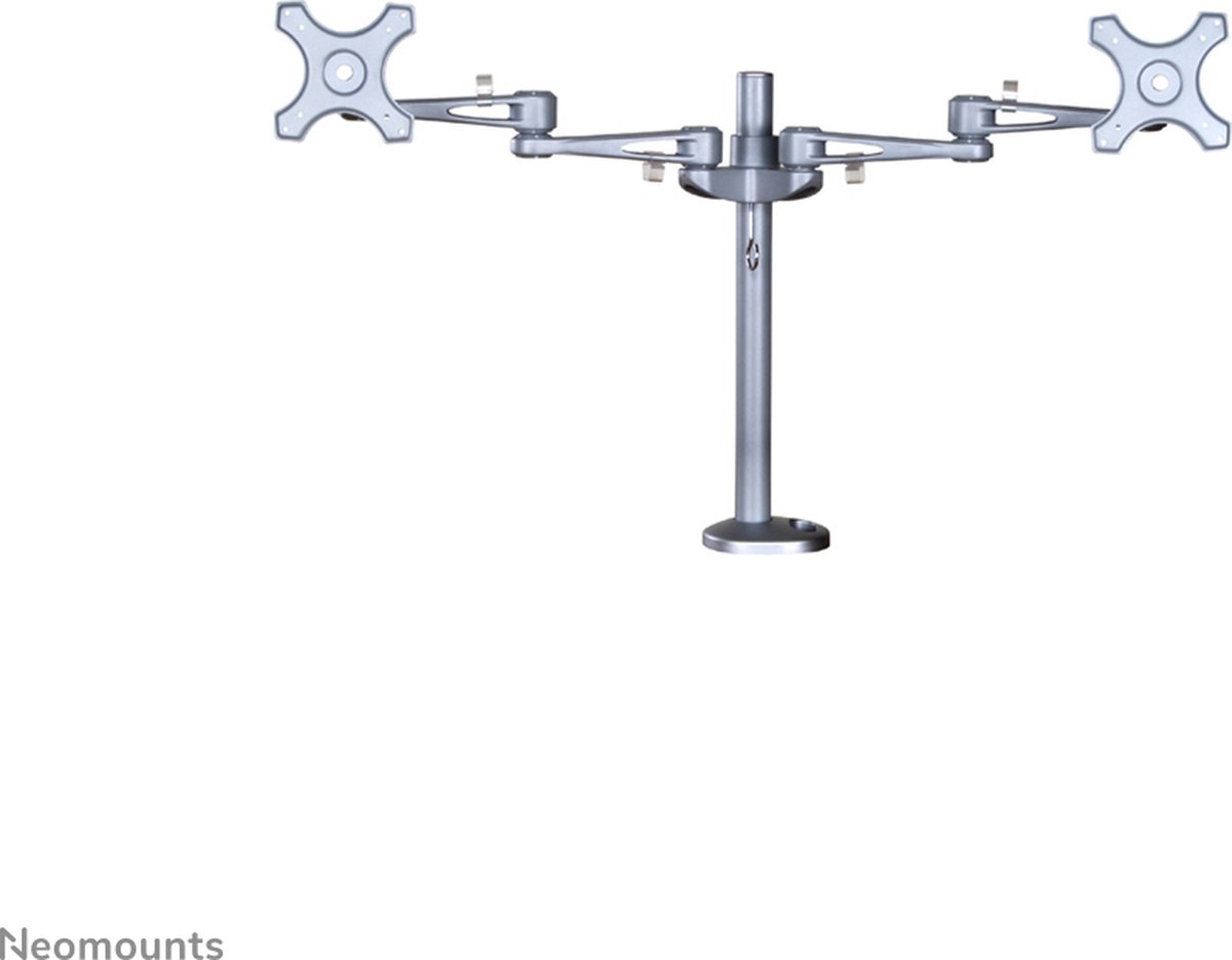 Neomounts fpma d935dg monitorarm 2 scher 4 orig - Neomounts Fpma-D935Dg voor 2 schermen tot 27" Bureausteun (zilver)