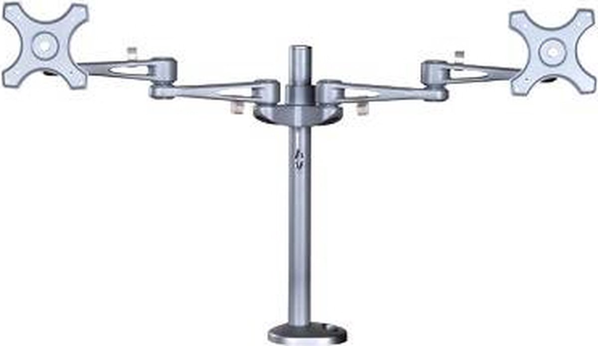Neomounts fpma d935dg monitorarm 2 scher 6 orig - Neomounts Fpma-D935Dg voor 2 schermen tot 27" Bureausteun (zilver)
