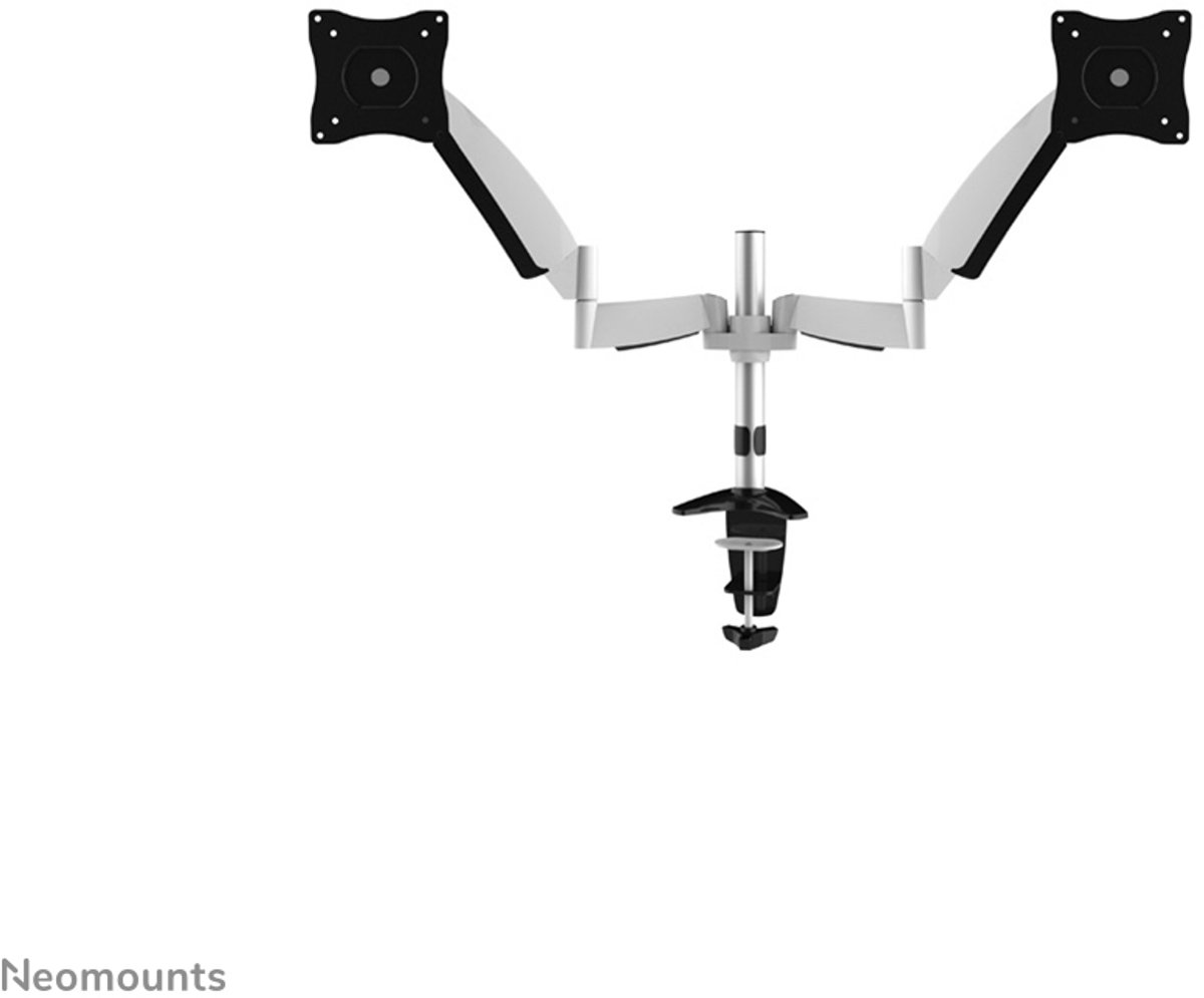 Neomounts fpma d950d monitorarm 2 scherm 2 orig - Neomounts Fpma-D950D voor 2 schermen tot 27" Bureausteun (zilver)