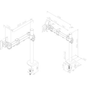 Neomounts fpma d960g bureausteun 4 orig - Neomounts Fpma-D960G Monitorarm 1 Scherm tot 30" Bureausteun (zwart)