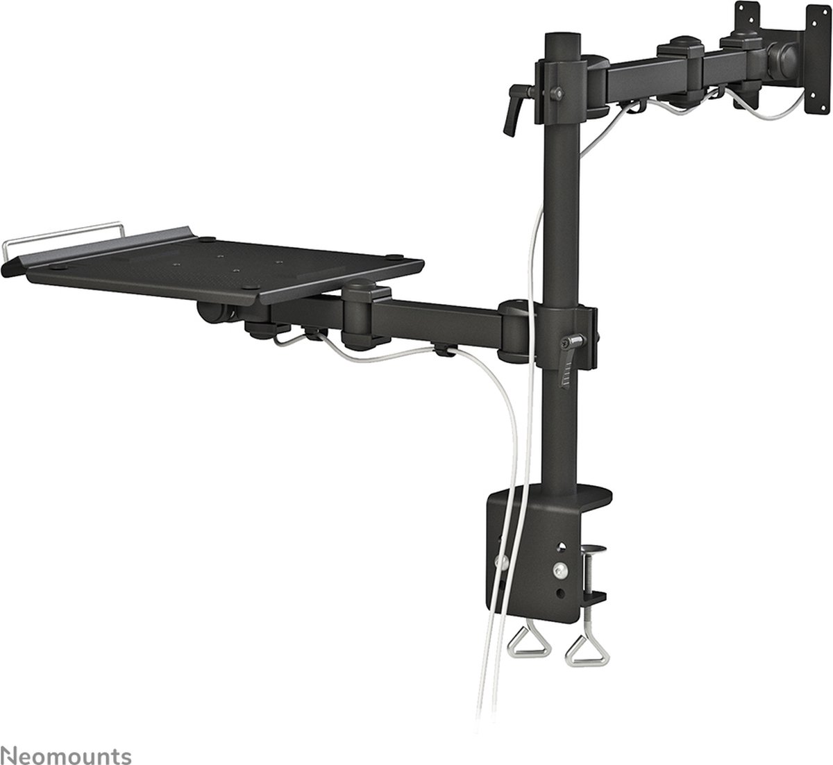 Neomounts fpma d960notebook monitorarm 1 10 orig - Neomounts Fpma-D960Notebook Monitorarm 1 tot 27" Bureausteun (zwart)