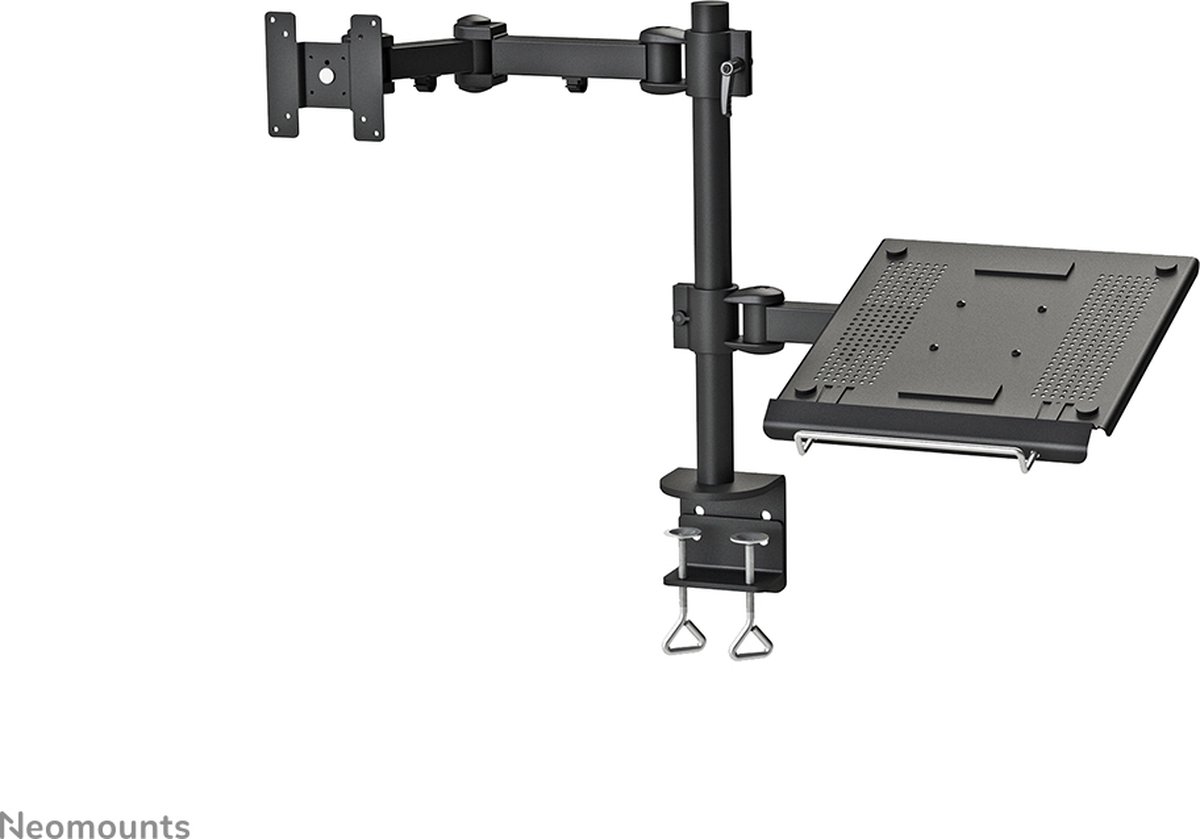 Neomounts fpma d960notebook monitorarm 1 2 orig - Neomounts Fpma-D960Notebook Monitorarm 1 tot 27" Bureausteun (zwart)